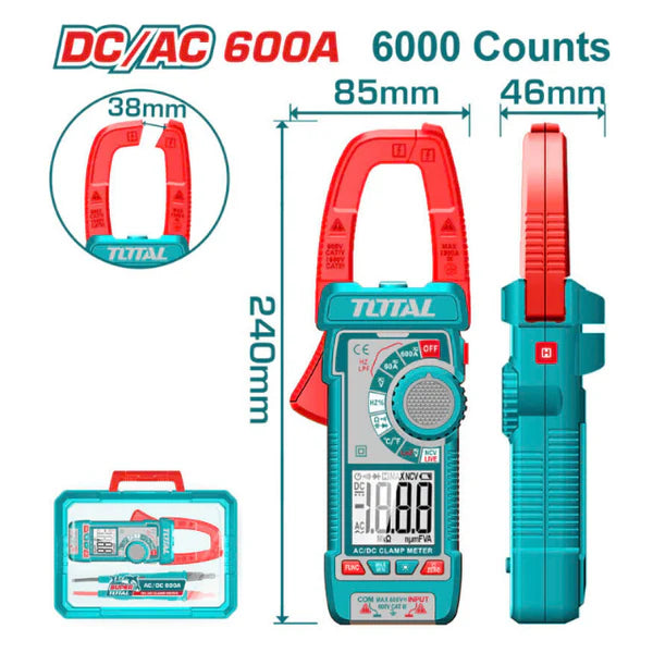Total TMT766002 True RMS DC/AC Clamp Meter 600A/600V Total